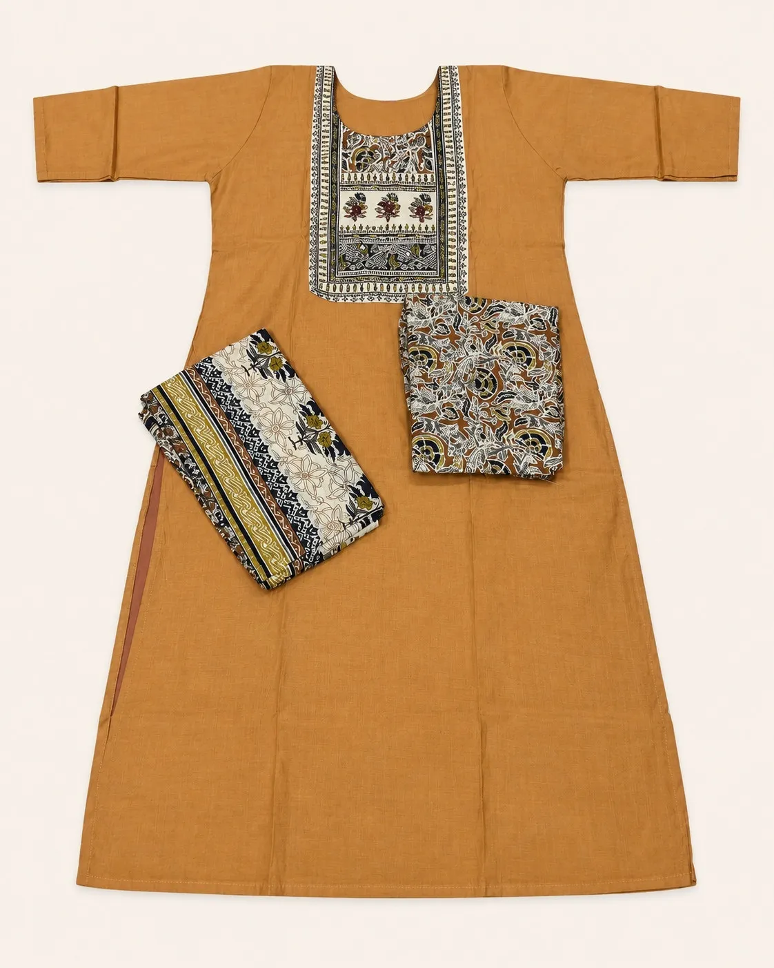 Mustard Panel Kurta photo 2