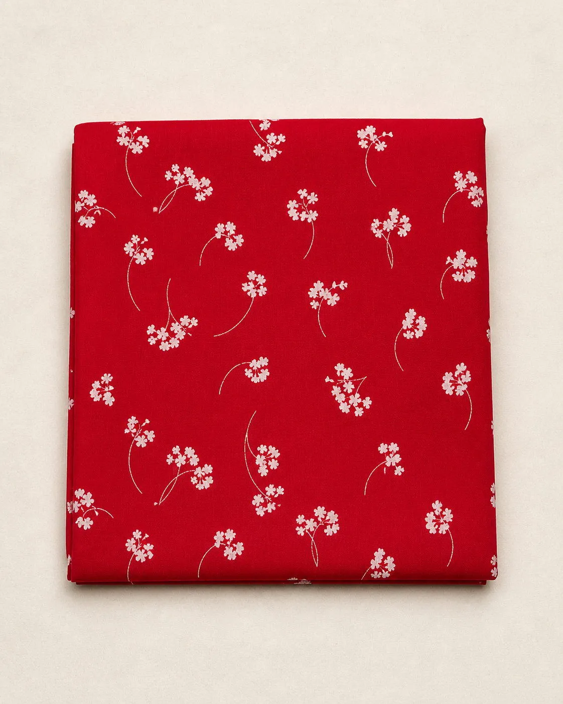 Scarlet Whisper Floral Nighty Fabric