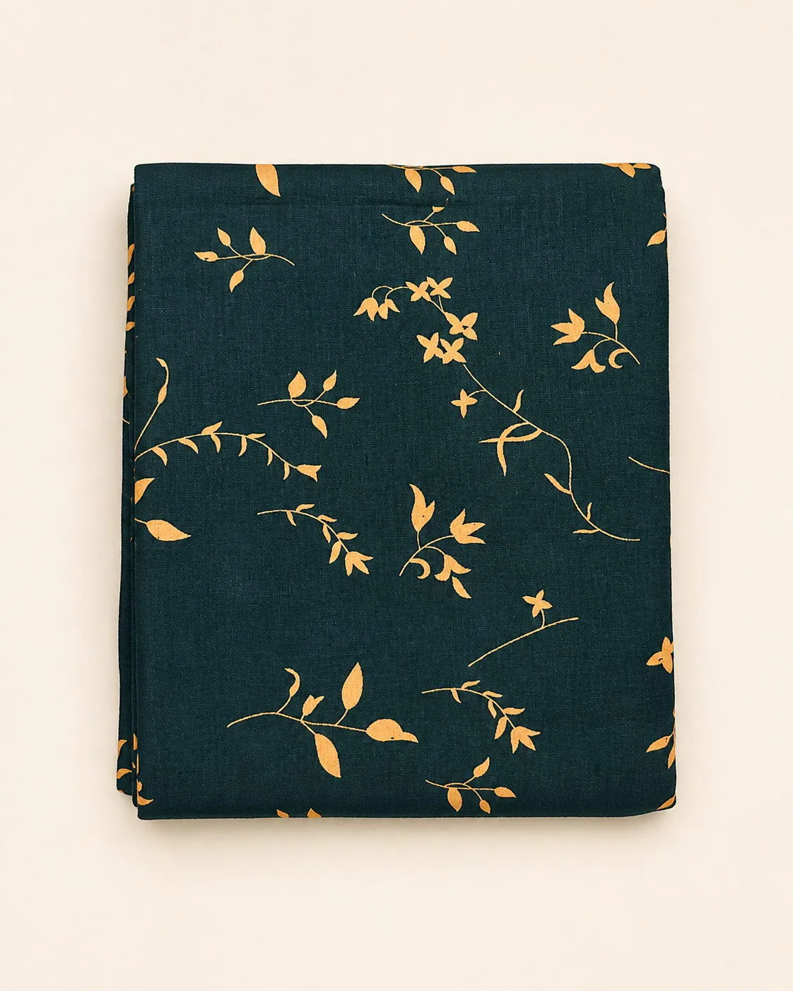 Golden Vine Teal Nighty Fabric