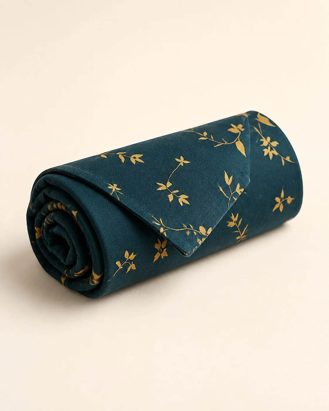 Golden Vine Teal Nighty Fabric photo 2