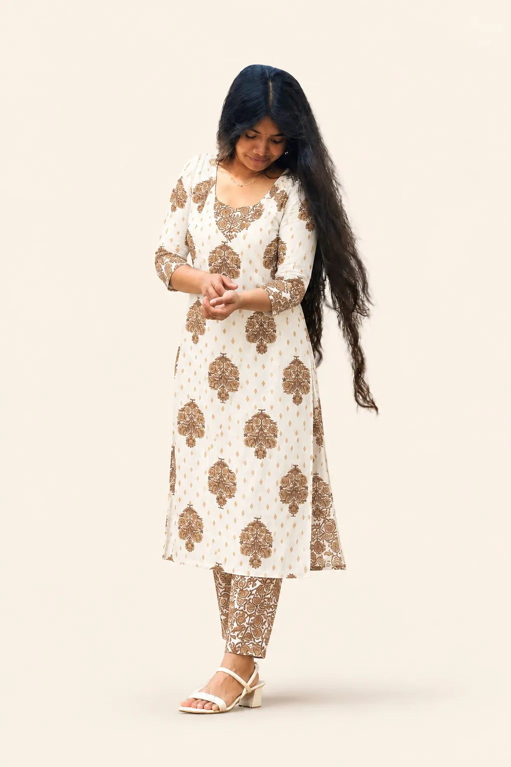 Ivory Bronze Heritage Co-ord Set