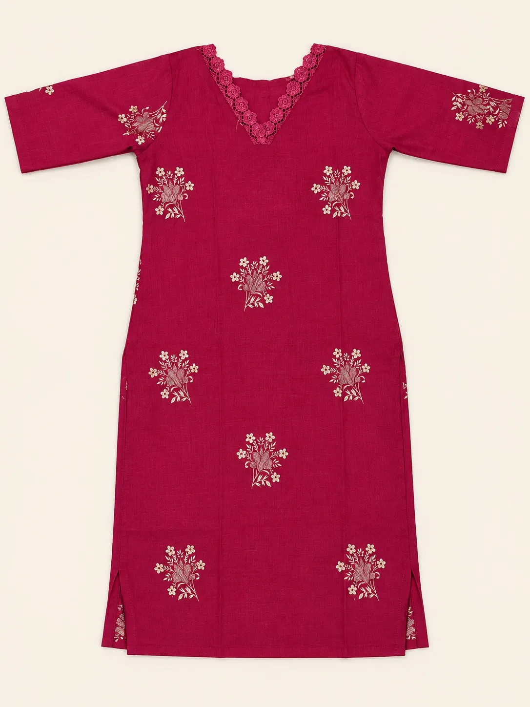 Berry Floral Straight Top photo 2