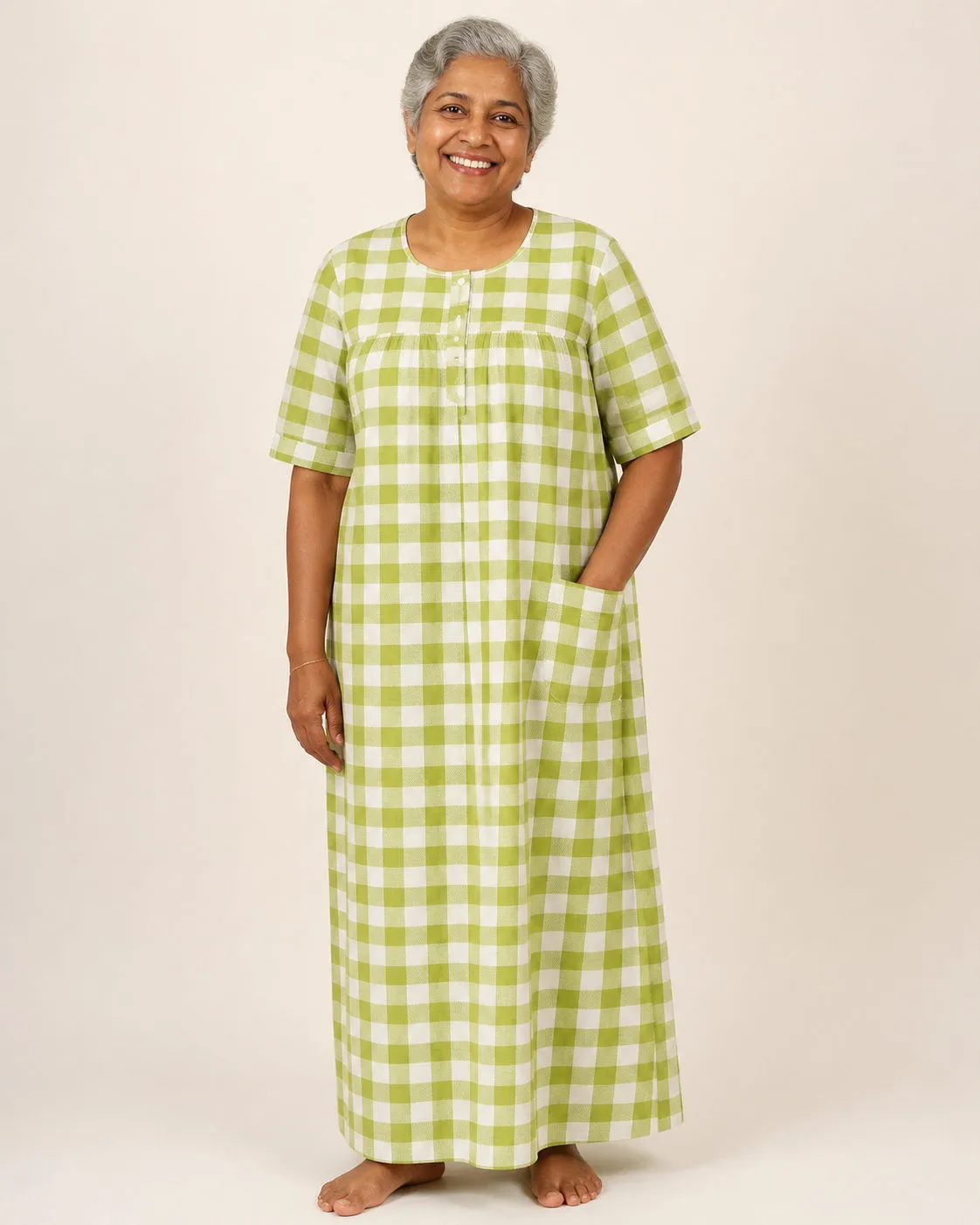 Meadow Check Nighty Fabric photo 3