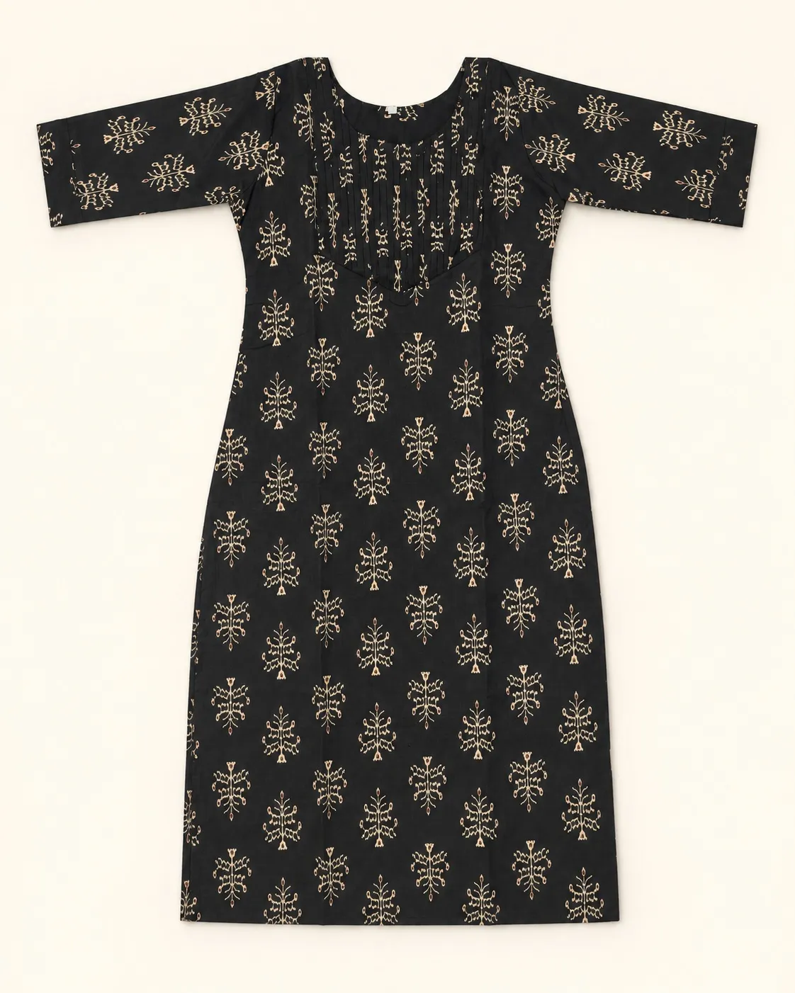 Black Gold Motif Kurti photo 2