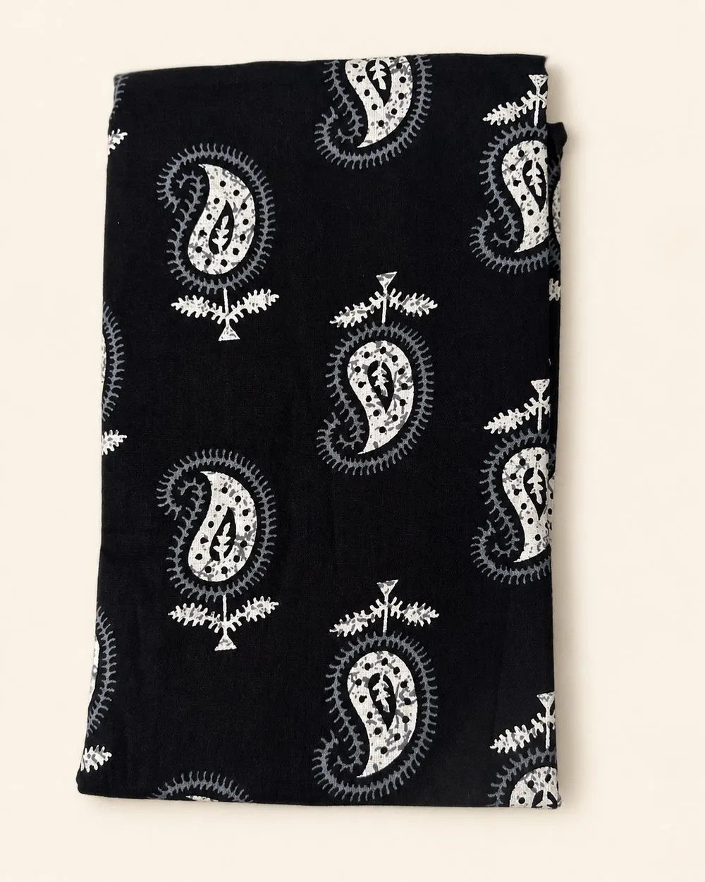 Heritage  Churidar Fabric - Black Ivory