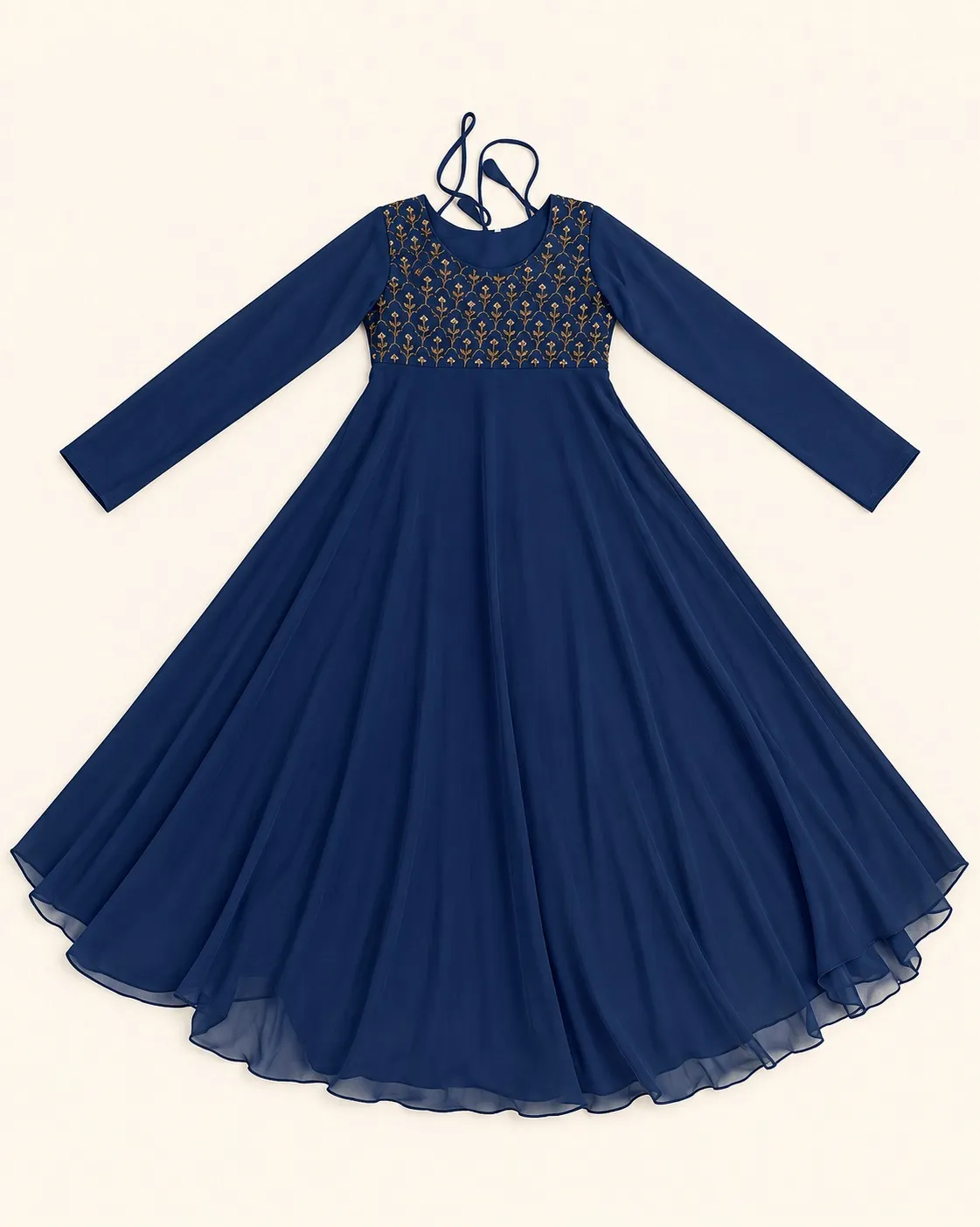 Midnight Blue Flared Kurti photo 2