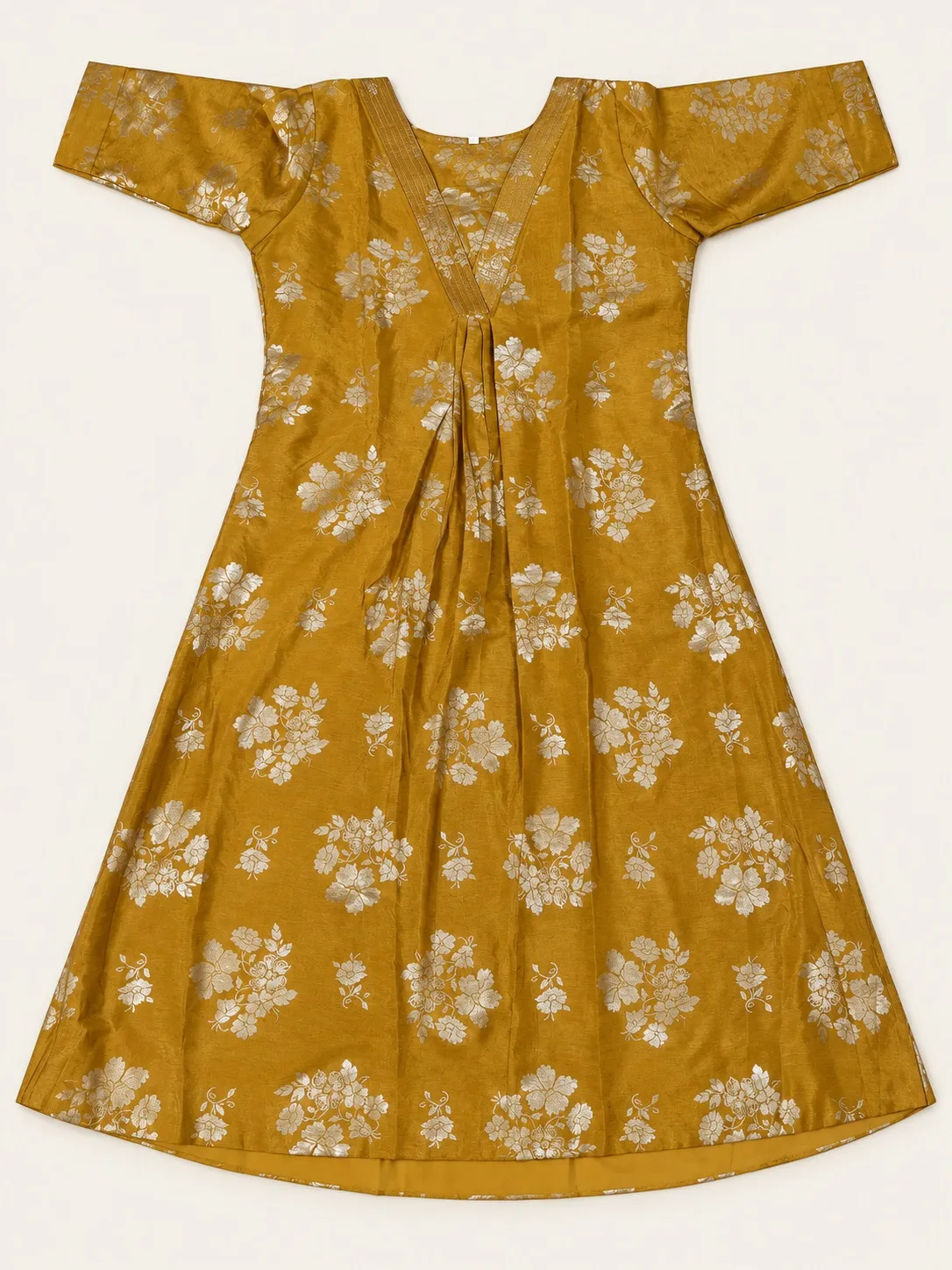 Golden Floral Flared Top photo 2