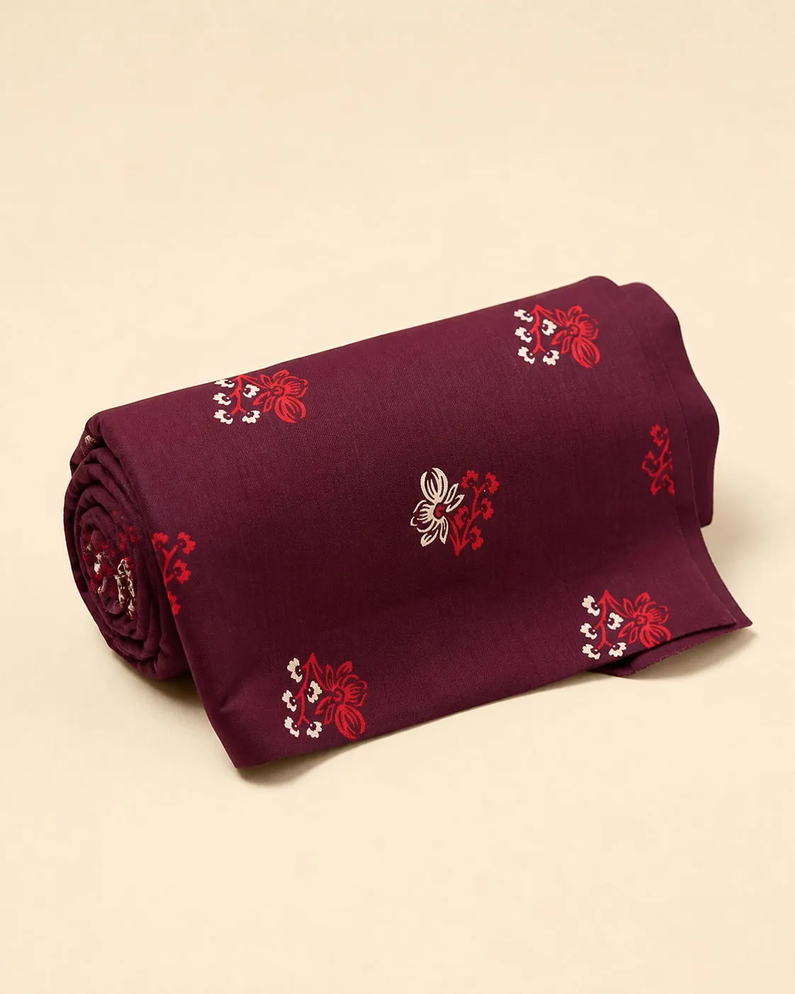 Wine Blossom Nighty Fabric photo 2