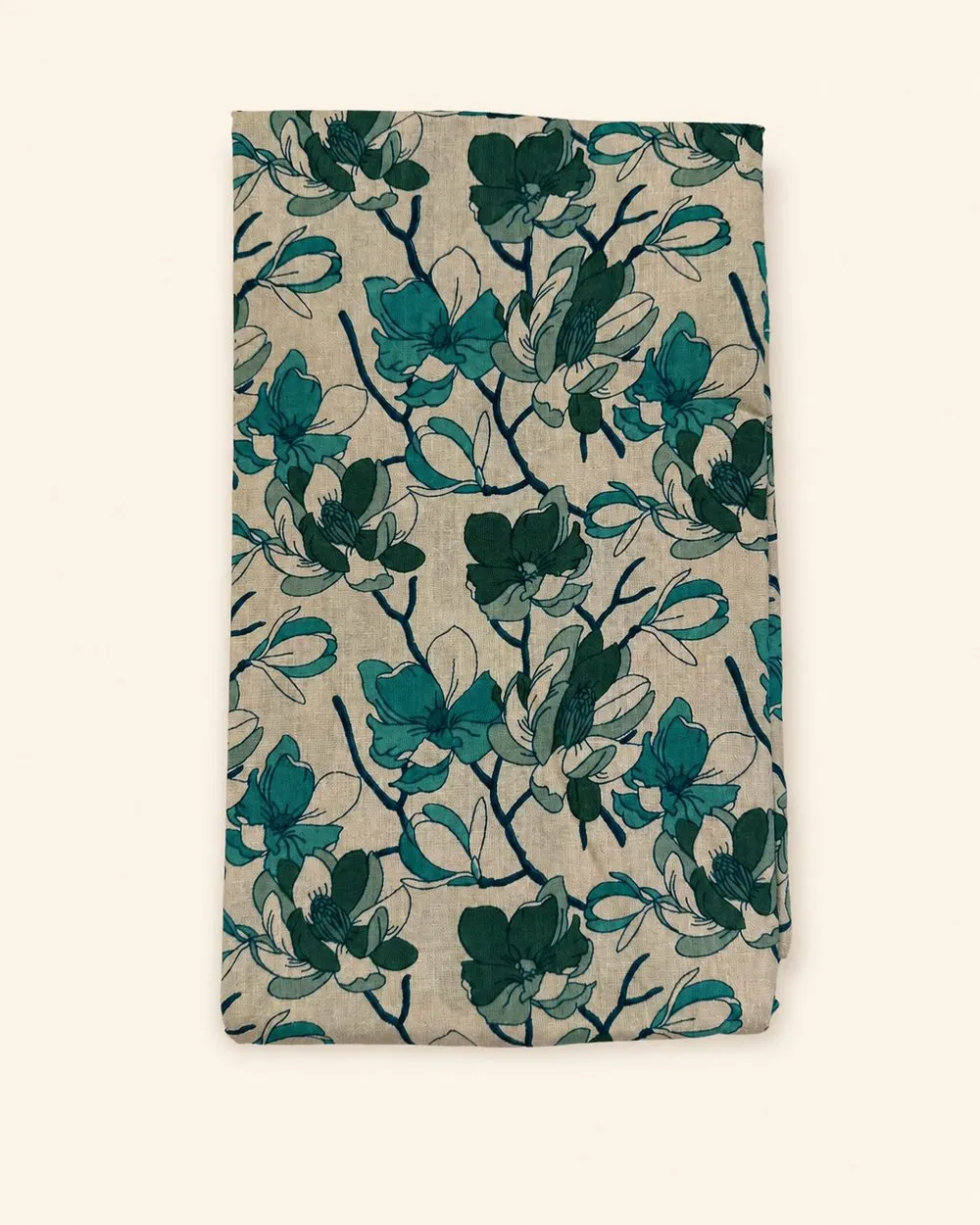 Teal Kalamkari Churidar Fabric