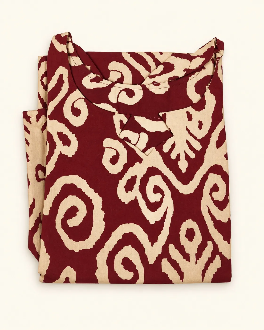 Wine Cream Swirl Top photo 2