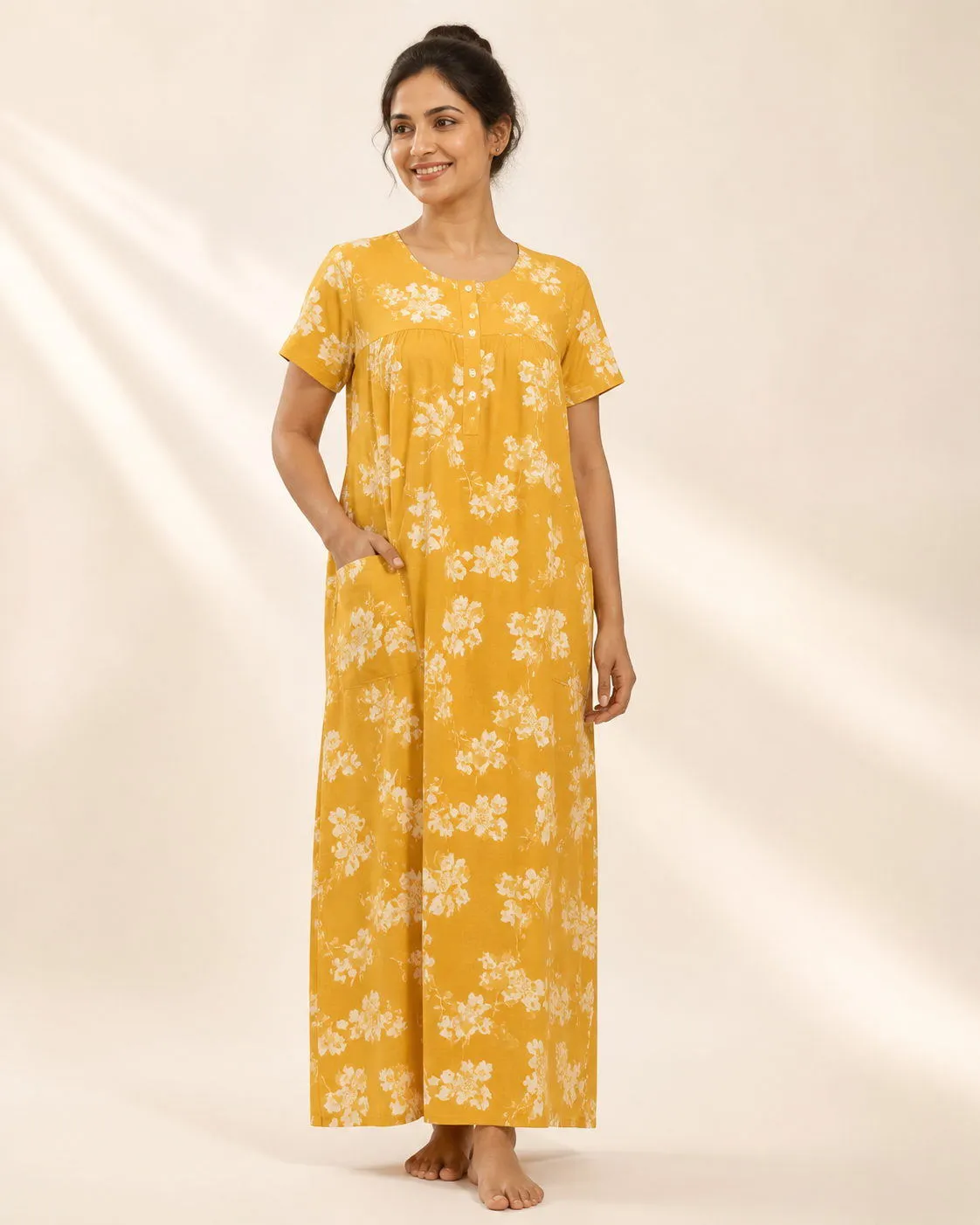 Marigold Blossom  Nighty Fabric photo 3