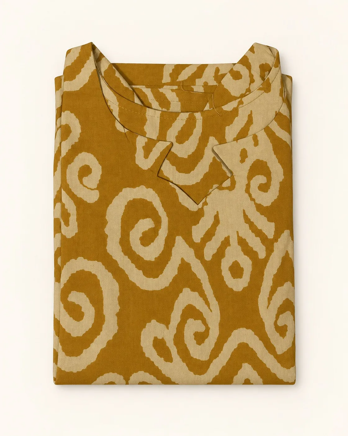Mustard Cream Swirl Top photo 2