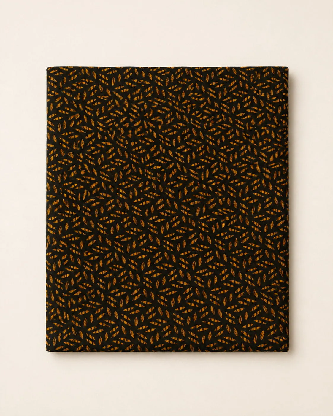 Midnight Mustard Leaf Nighty Fabric