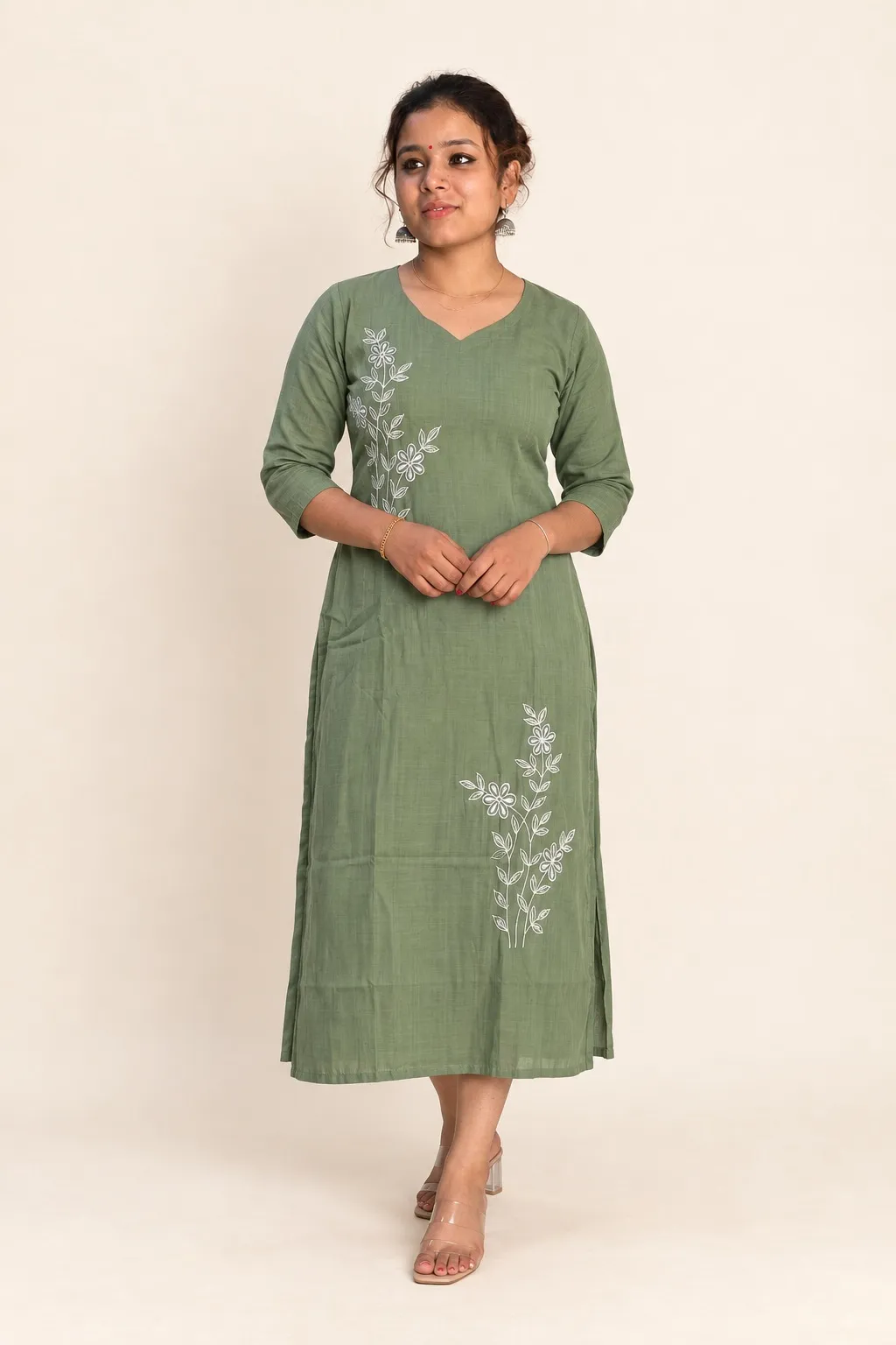 Sage Floral Kurti