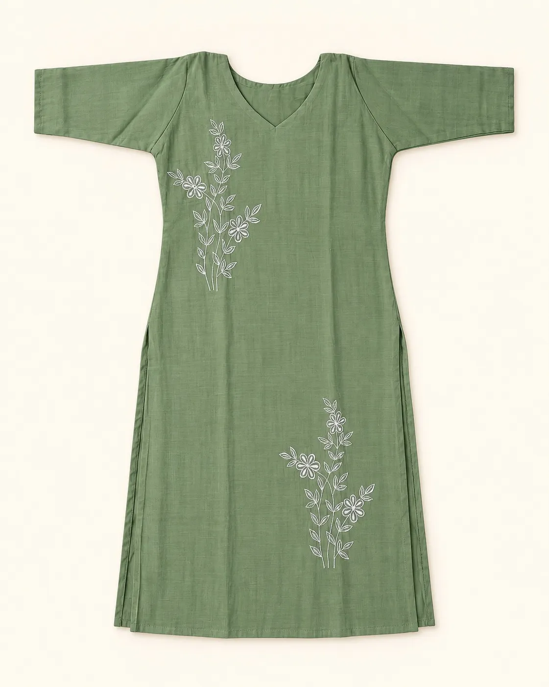 Sage Floral Kurti photo 2