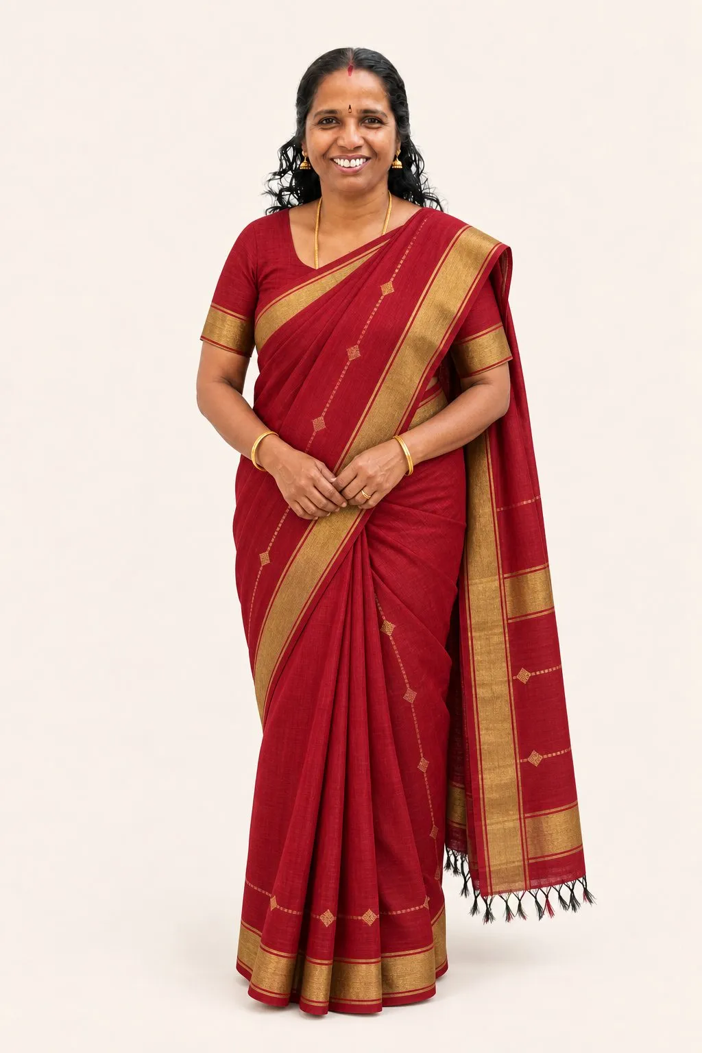 Crimson Vidhya Cotton Saree